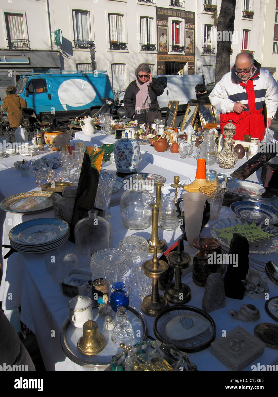 Paris, France, People Shopping in French Flea Markets, Brocante