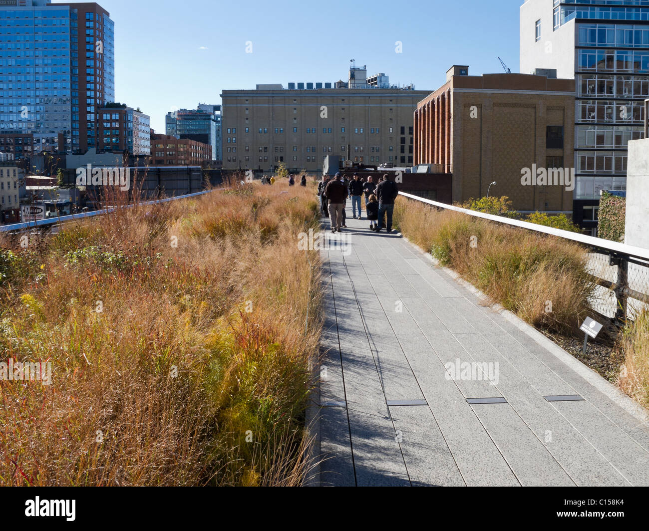 High Line Park in Manhattan near 24th street. Stock Photo