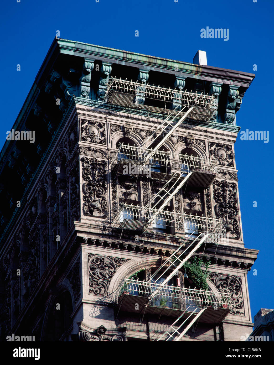 Low angle view of apartment building Stock Photo