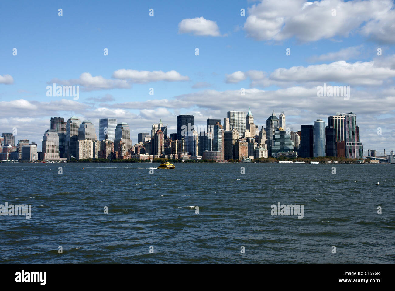 Lower Manhattan skyline Stock Photo