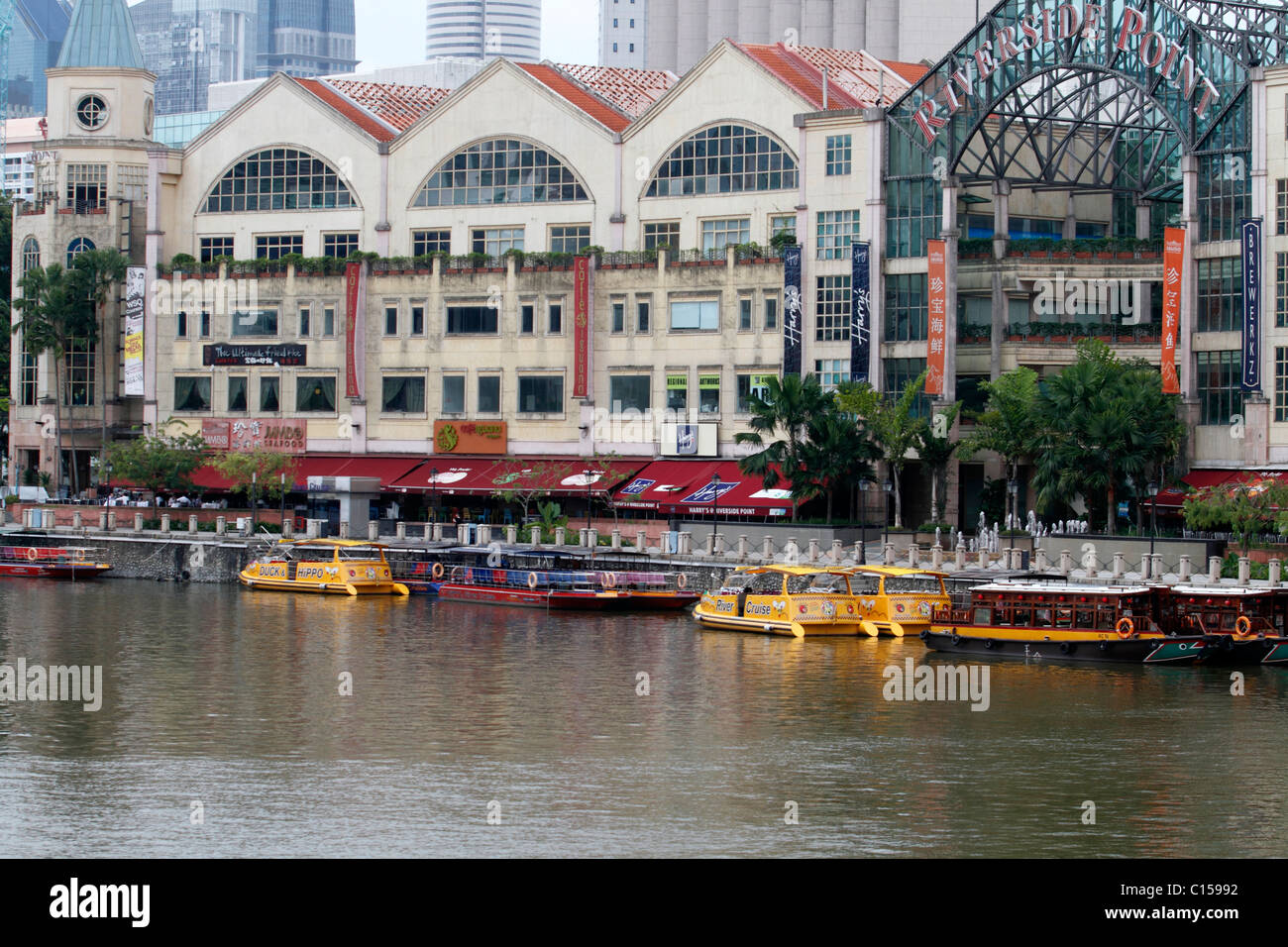 Riverside Point along Singapore River, Singapore Stock Photo