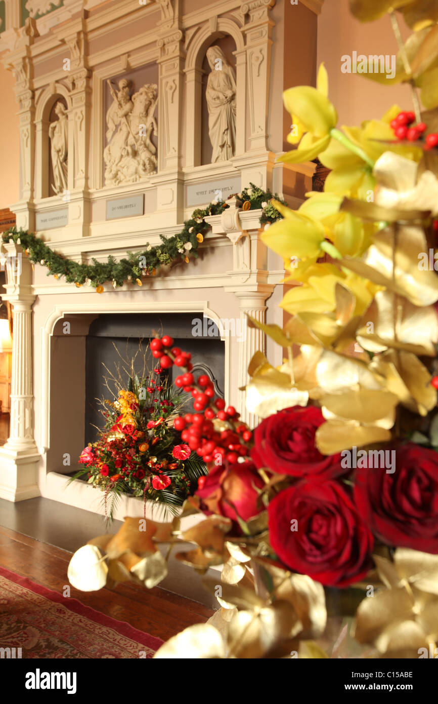 Arley Hall & Gardens, England. Arley Hall gallery decorated for the