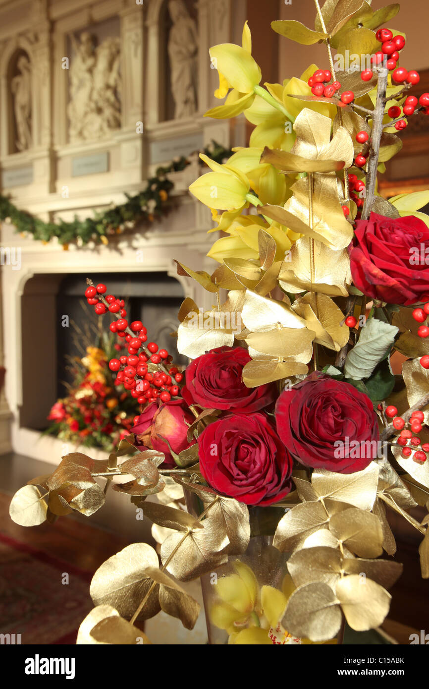 Arley Hall & Gardens, England. Arley Hall gallery decorated for the