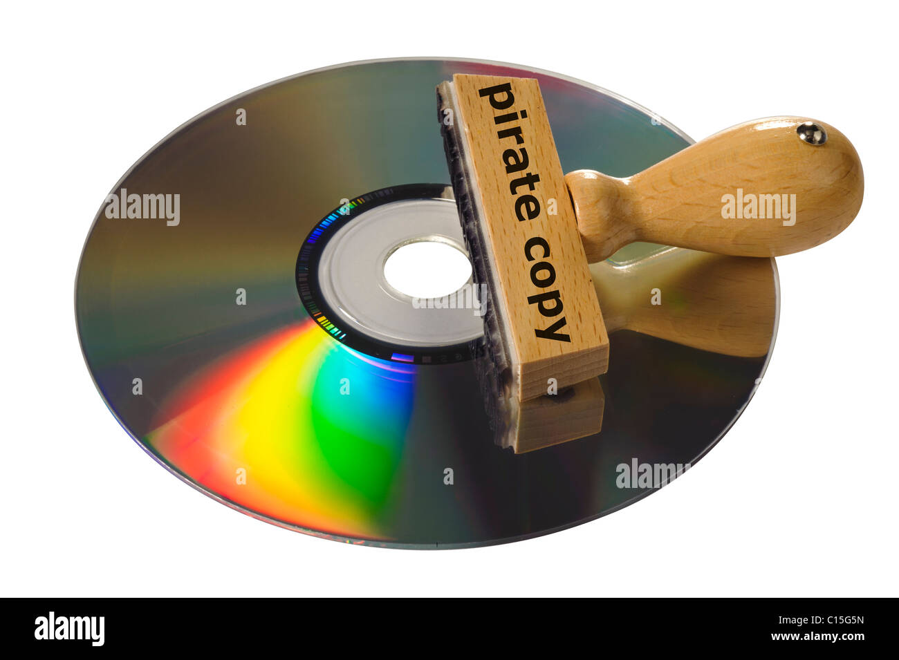 pirate copy of software or video cd Stock Photo