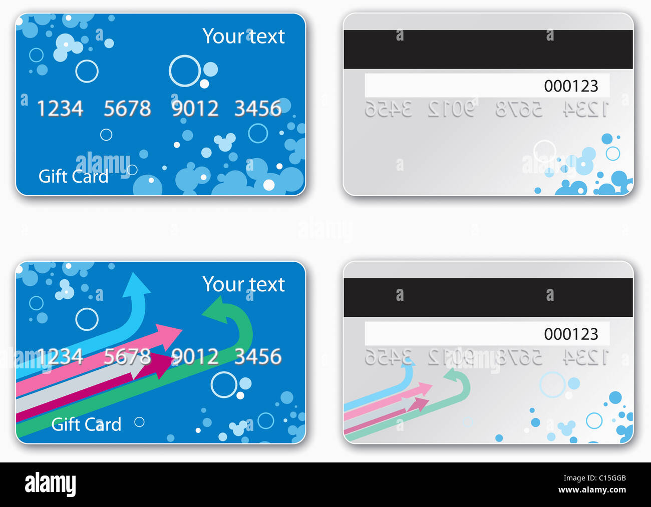 various types of credit card design Stock Photo