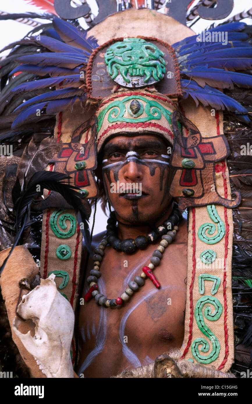 Aztec man, Valladolid, Yucatan, Mexico Stock Photo Alamy