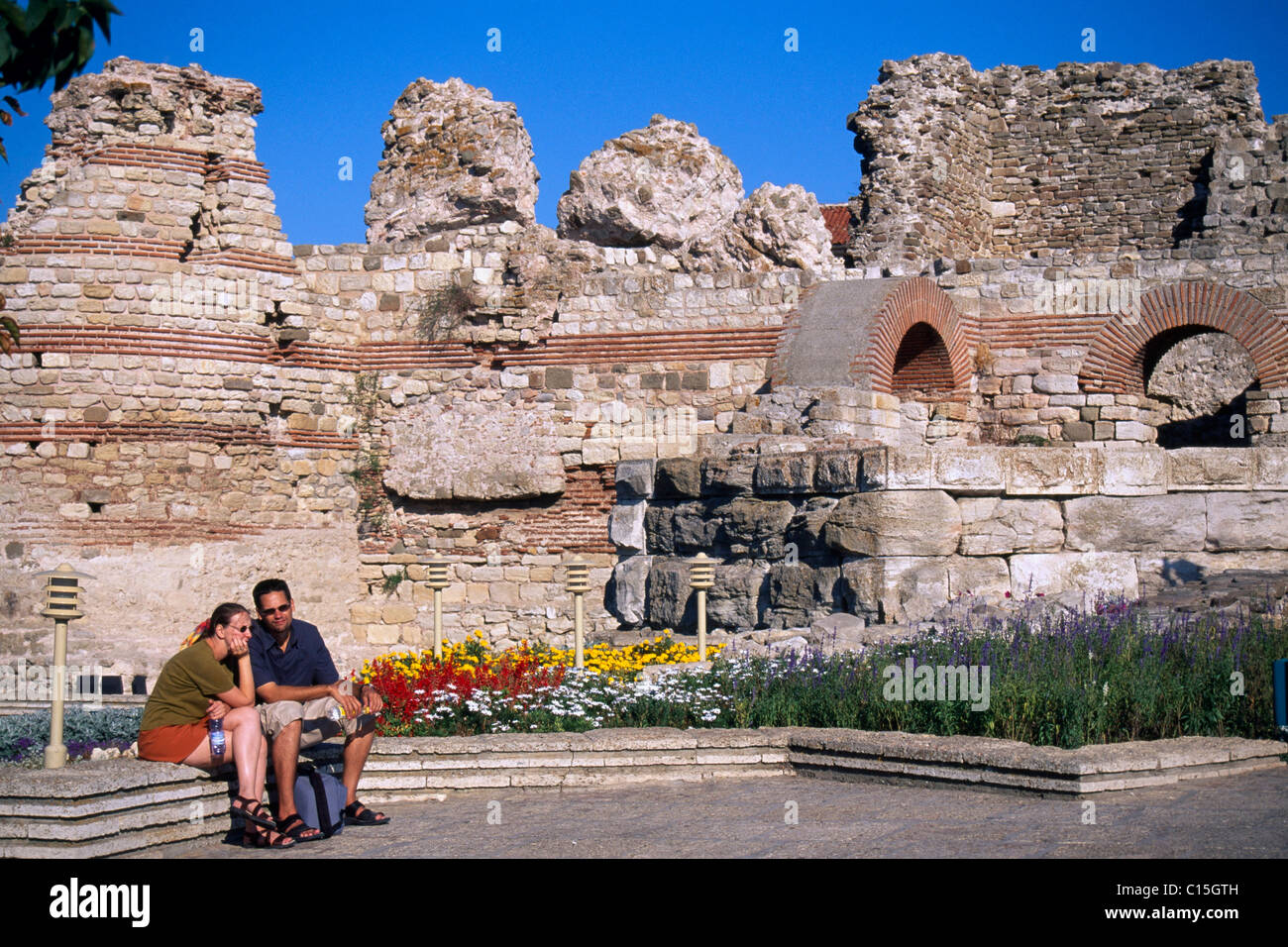 Christos Pantocrator Church, Nessebar, Black Sea, Bulgaria, Southeastern Europe Stock Photo