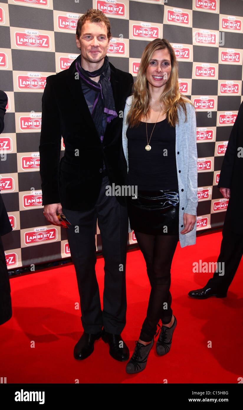 Jens Lehmann, wife Conny 'Lambertz Monday Night party' at Alte Wartesaal - red carpet arrivals Cologne, Germany - 02.02.09 Stock Photo