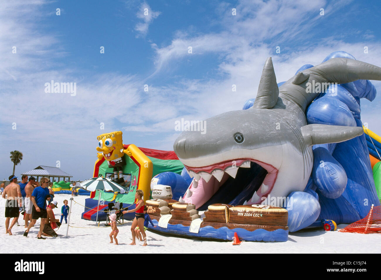 Kids playing at Clearwater Beach, St. Petersburg, Florida, USA Stock Photo