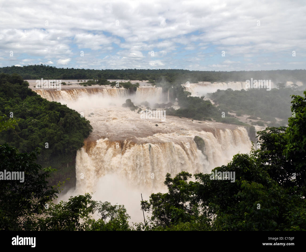 Iguazu Iguassu or Iguaçu waterfalls Brazil Stock Photo