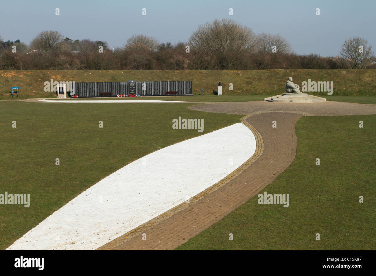 The Battle of Britain memorial at Capel le Ferne in Kent Stock Photo