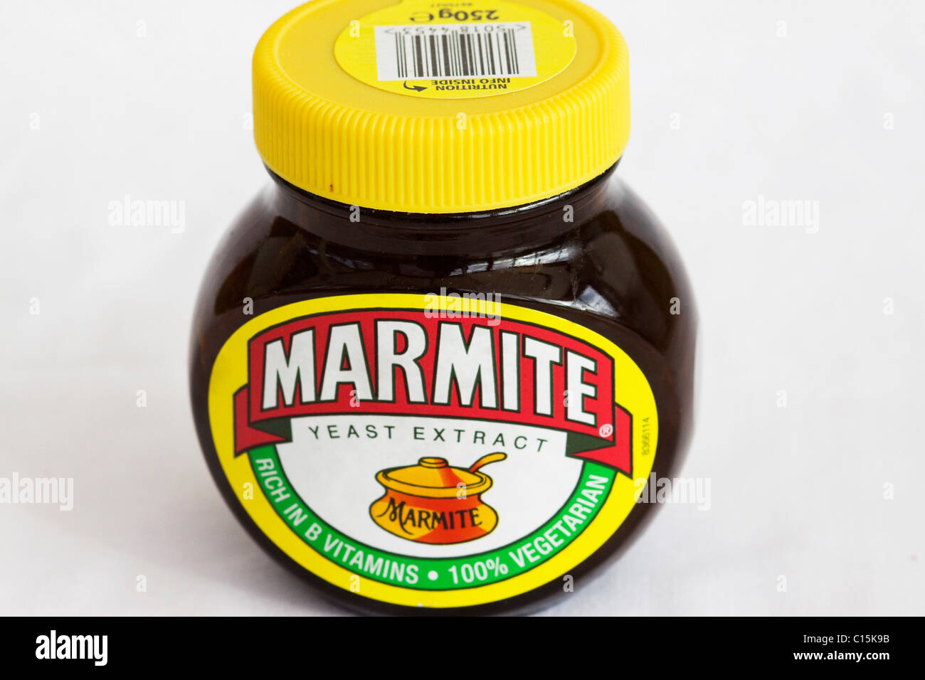 A Jar of British Marmite on white Stock Photo Alamy