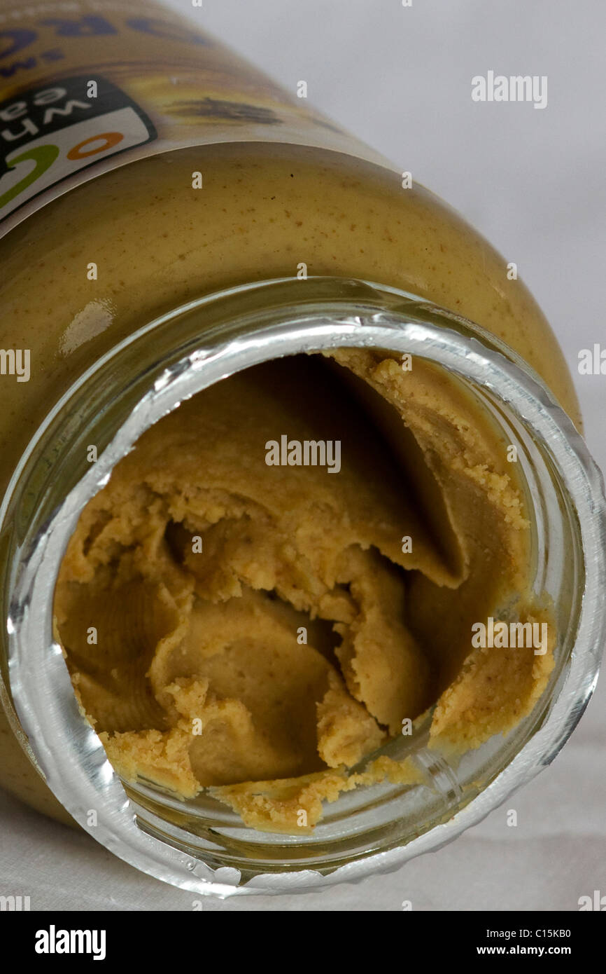 A Jar of Whole Earth Organic Peanut Butter Stock Photo