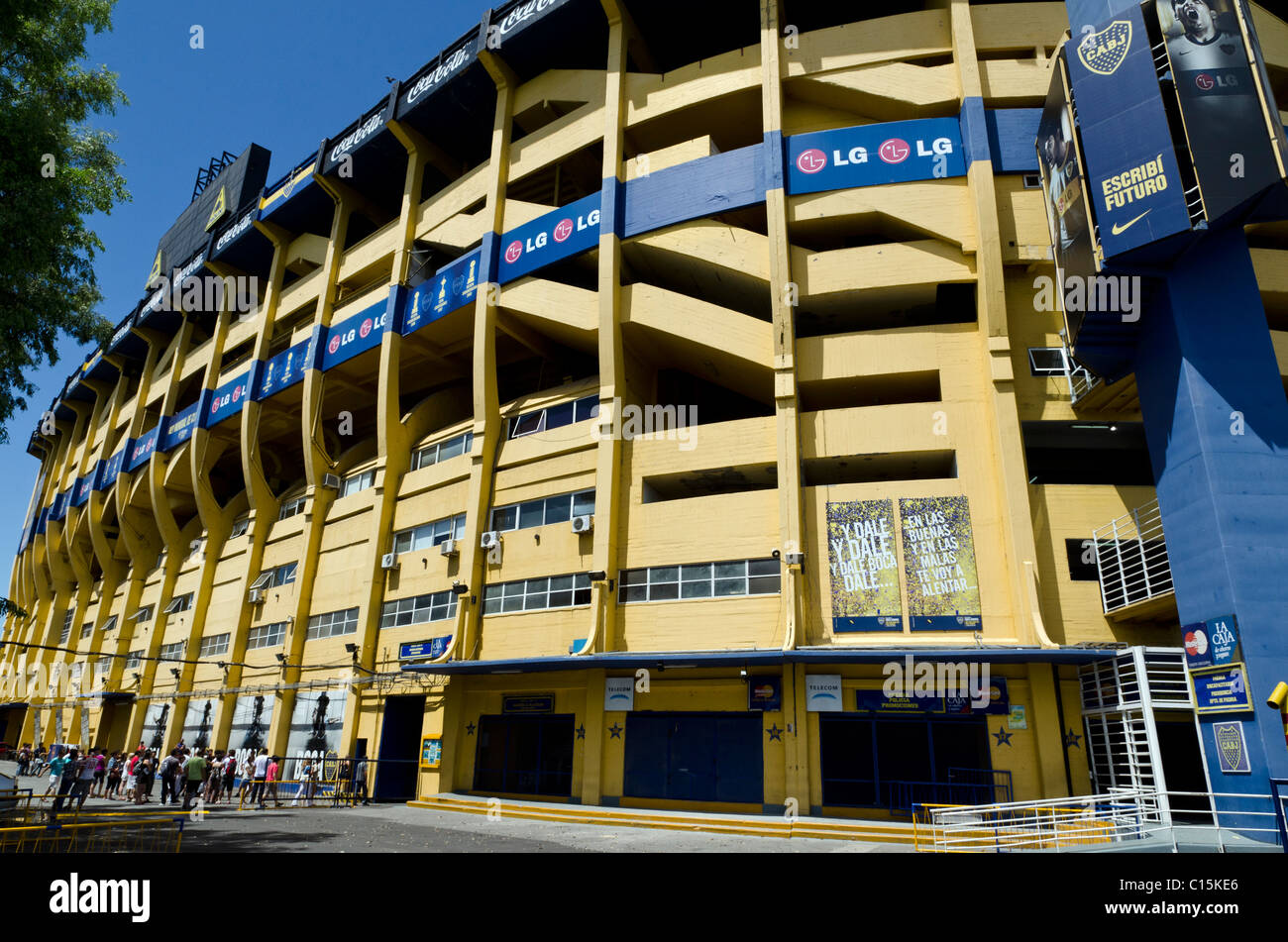La Bombonera stadium (home to Boca Junior football club) in La Boca Buenos Aires Stock Photo