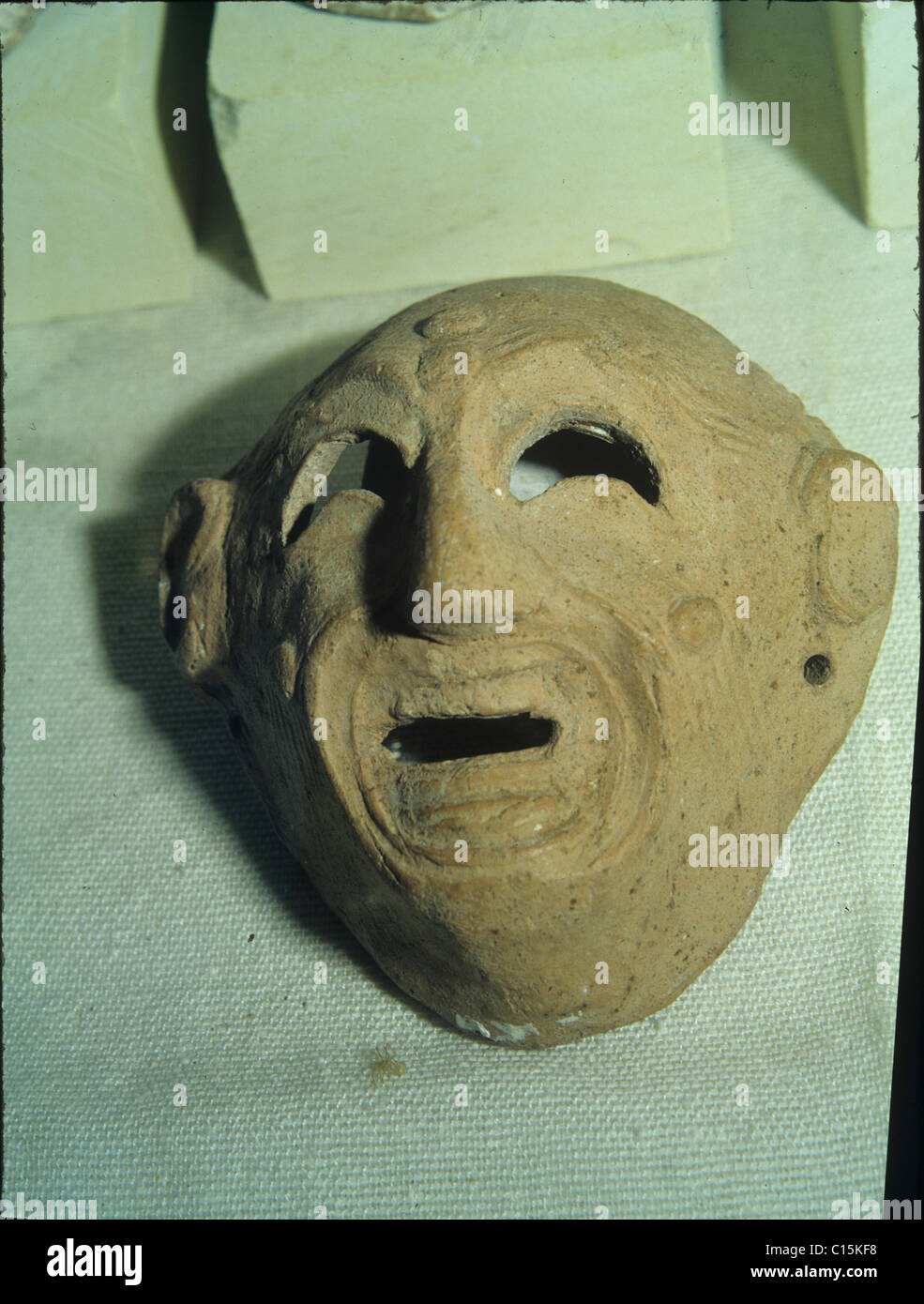 Punic terracotta mask from Carthage. Stock Photo