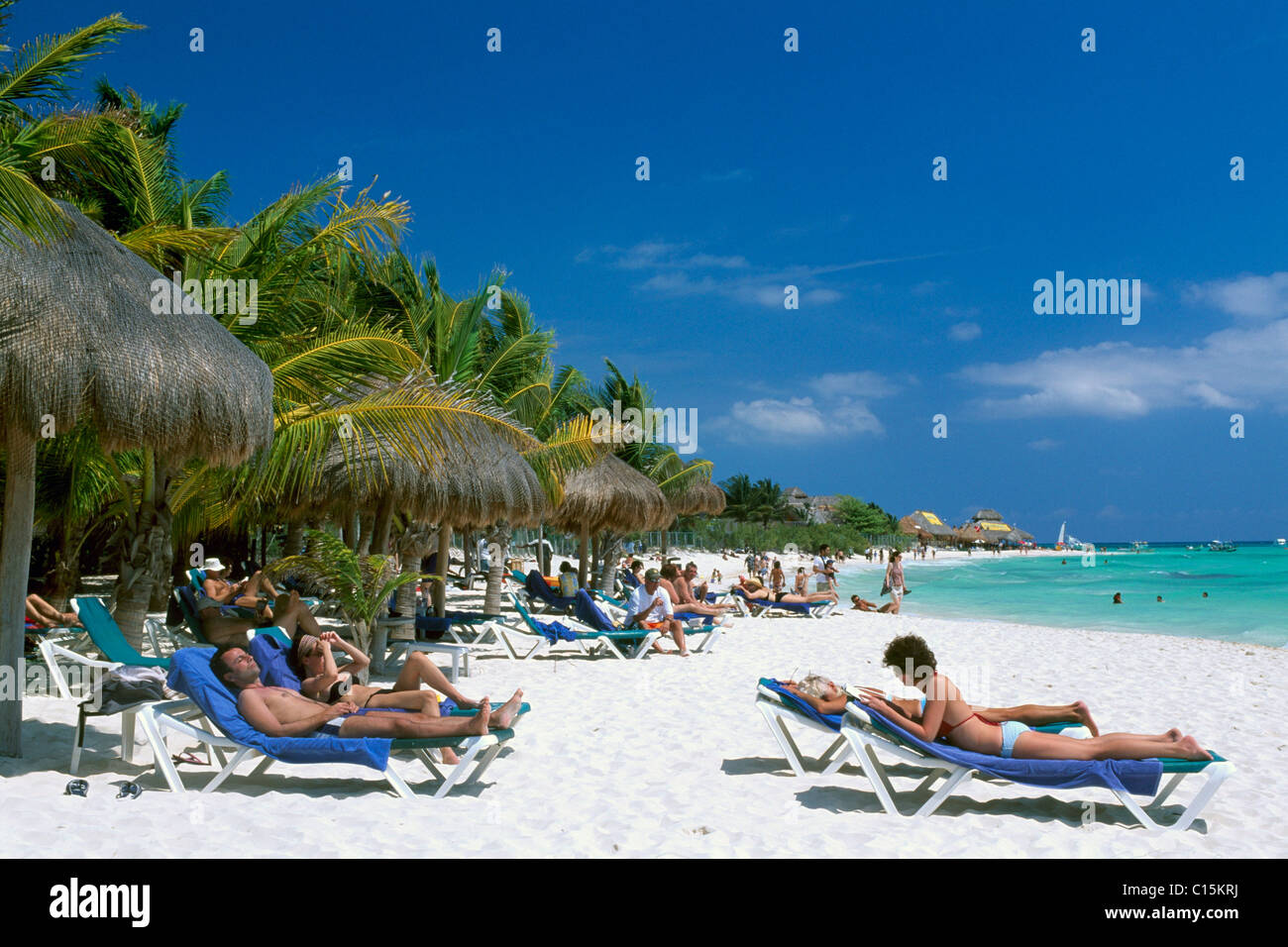 Cancun Beach, Riviera Maya, Mayan Riviera, Yucatan, Mexico Stock Photo
