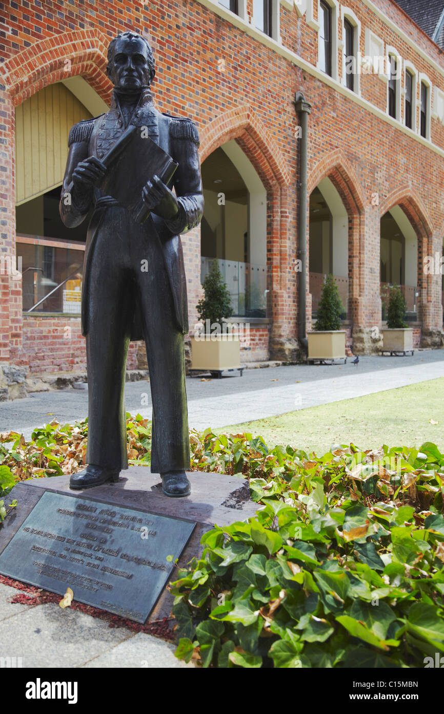 Statue outside Town Hall, Perth, Western Australia, Australia Stock