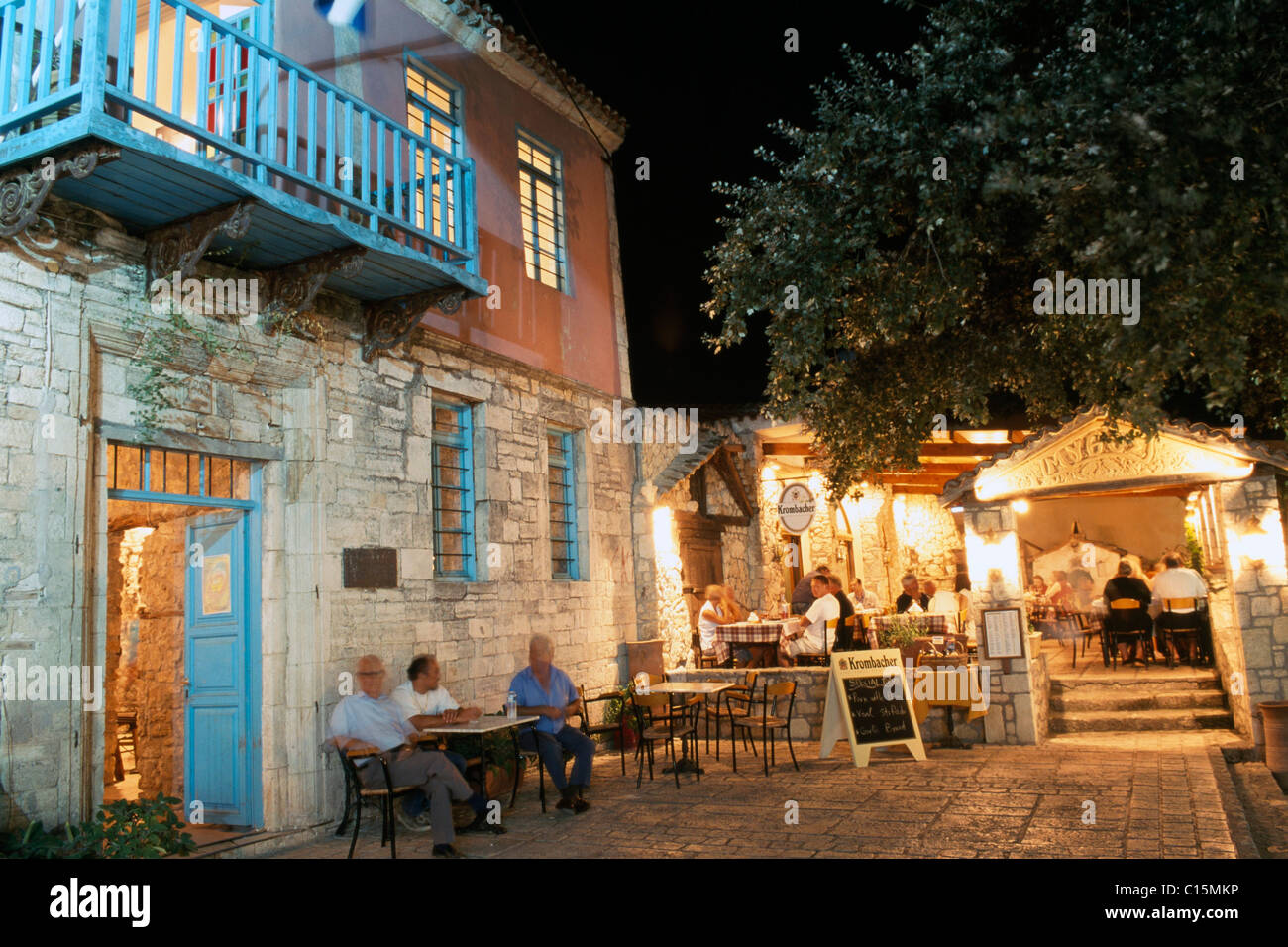 Mythos Tavern, Afytos, Kassandra, Chalkidiki, Greece, Europe Stock Photo