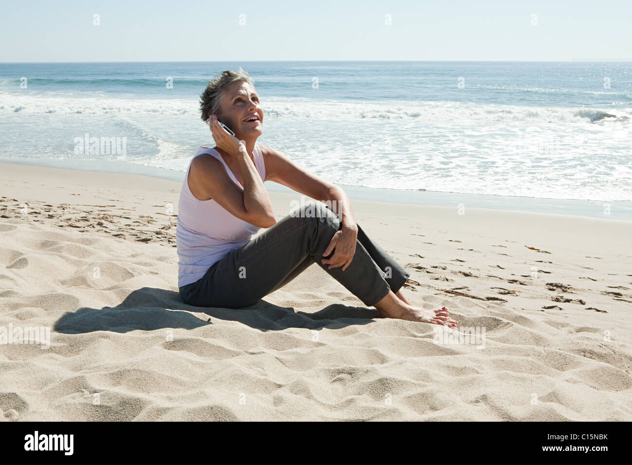 Senses woman sand hi-res stock photography and images - Alamy