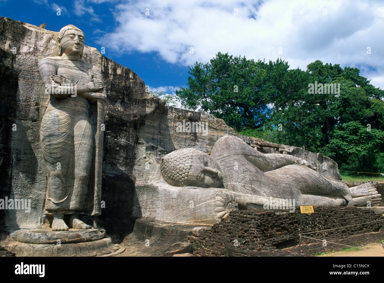 Buddha statue, Gal Vihara, Sri Lanka, South Asia Stock Photo