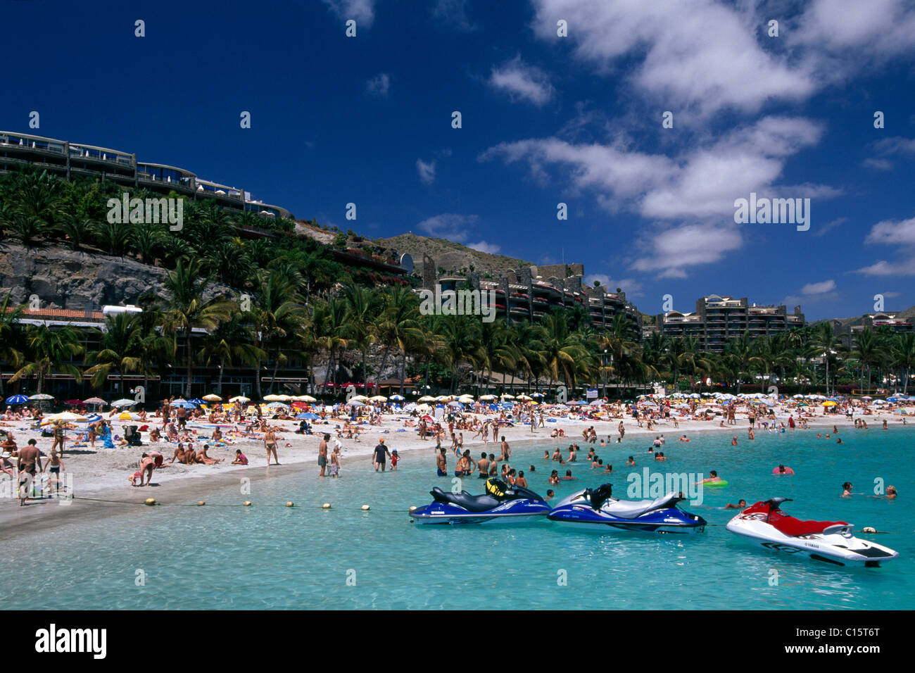 Anfi Beach, Arguineguin, Gran Canaria, Canary Islands, Spain, Europe Stock Photo