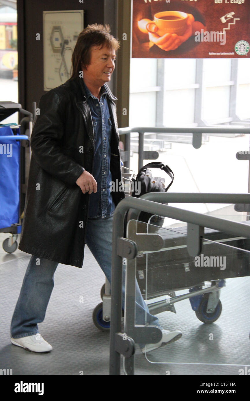 Chris Norman flying into Tegel Airport Berlin, Germany - 06.02.09 Stock Photo