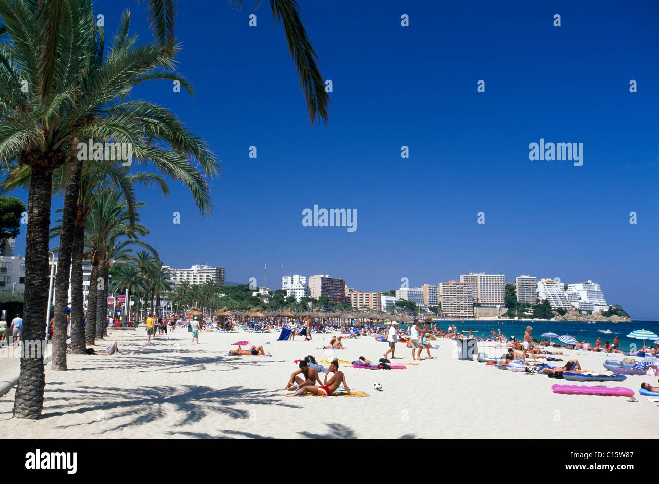 Magaluf Beach, Majorca, Balearic Islands, Spain, Europe Stock Photo - Alamy