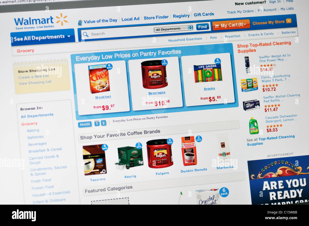 Walmart store website Stock Photo Alamy