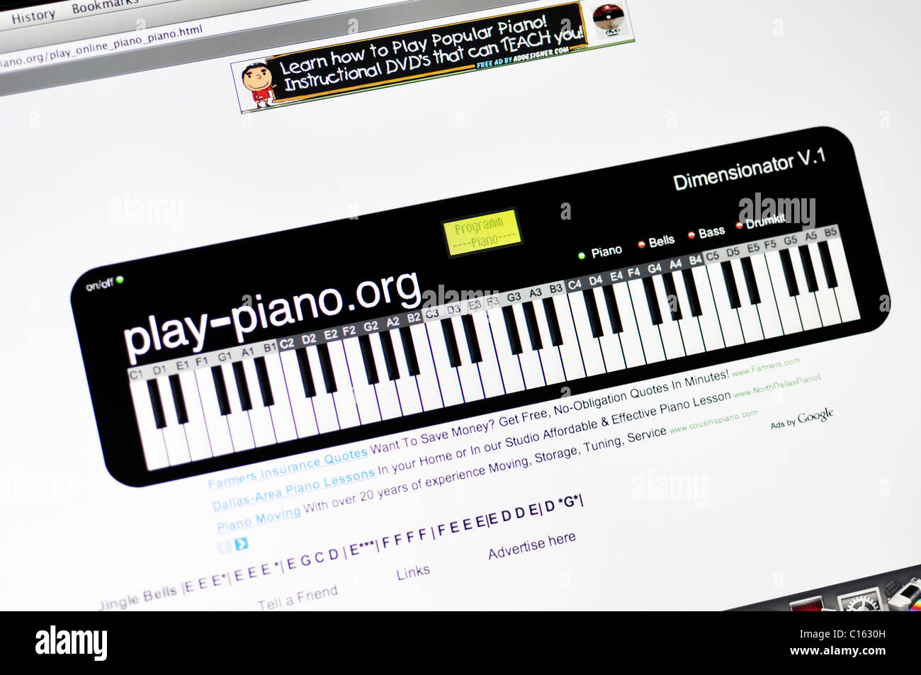 Piano lesson online hi-res stock photography and images - Alamy