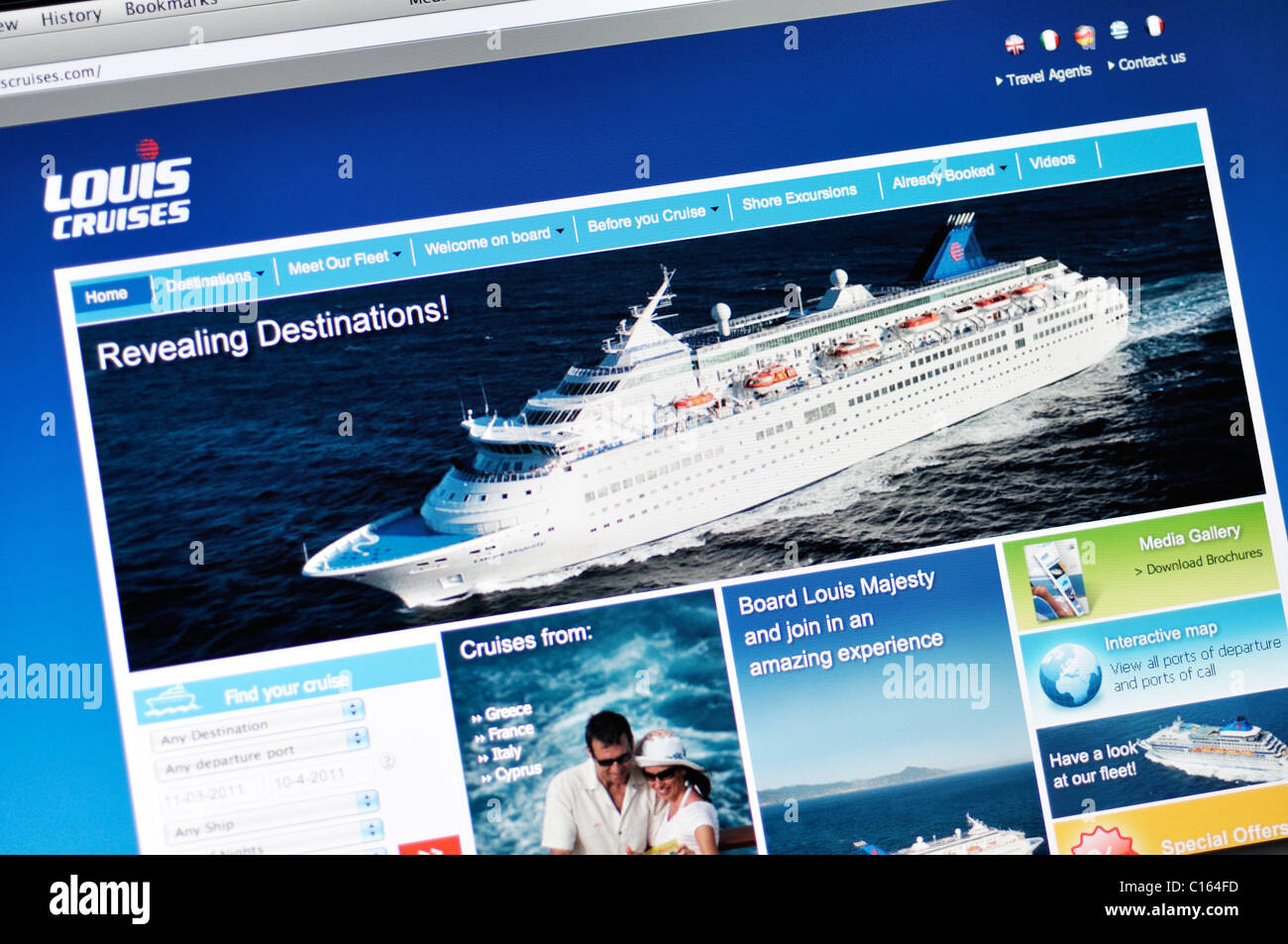 Louis cruises website Stock Photo