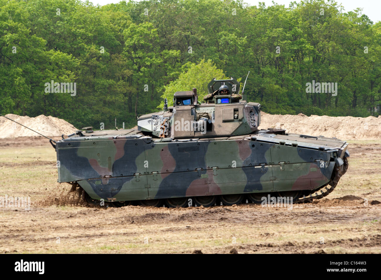 Dutch tank on display during public army open house Stock Photo