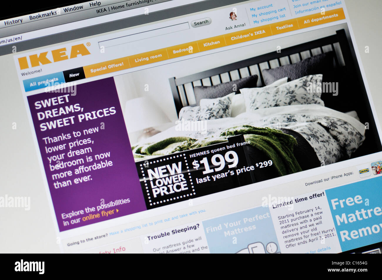 IKEA store website Stock Photo