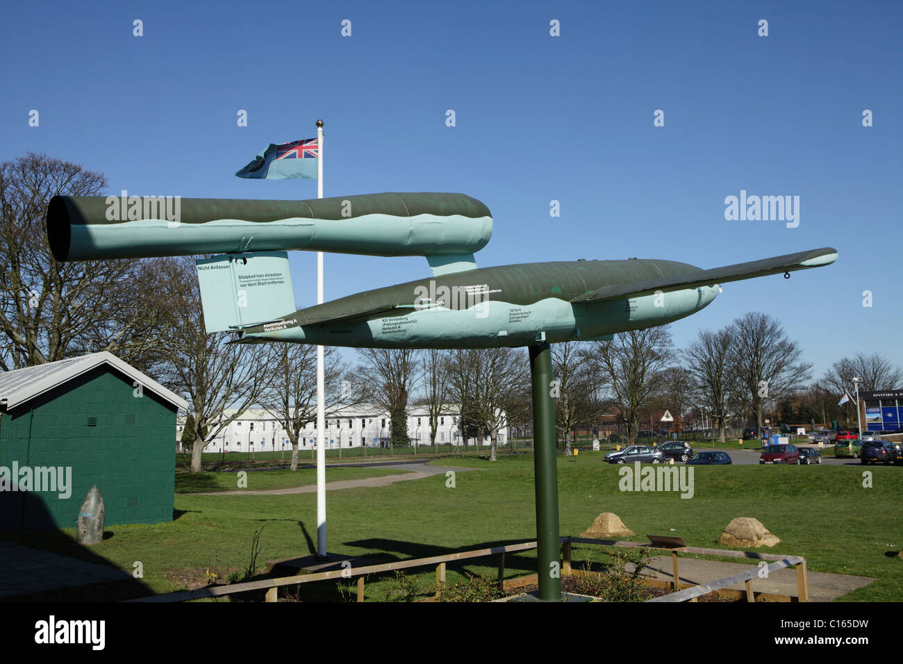 A V1 flying bomb on display at Manston Kent international airport Stock  Photo - Alamy