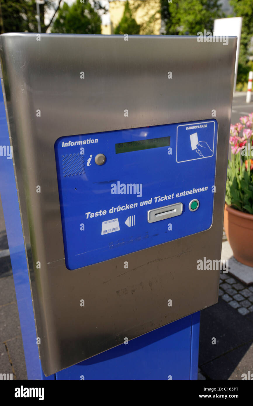 Parking ticket machine, Germany, Europe Stock Photo