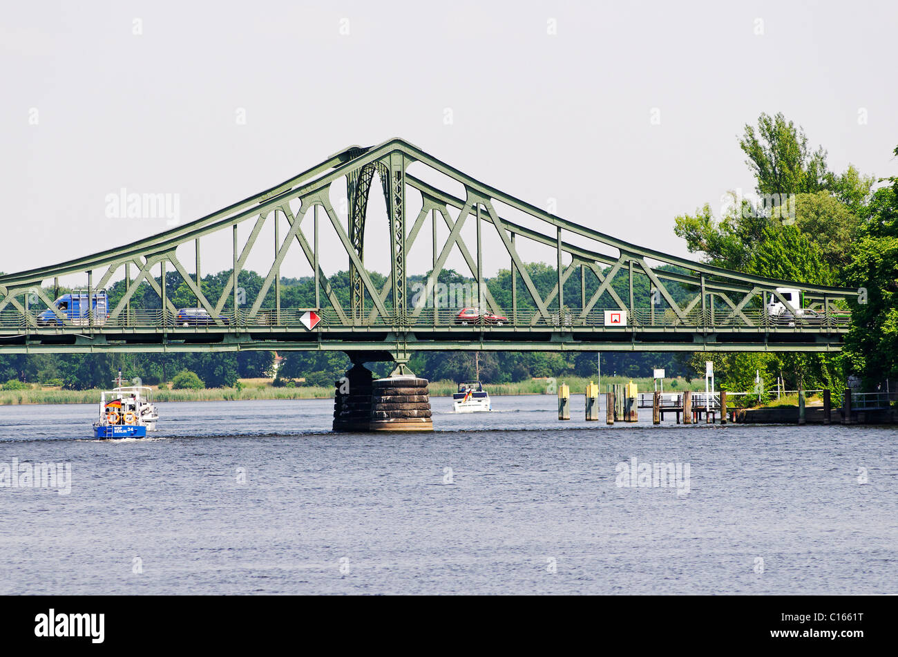 Glienicker Bruecke, Glienicke Bridge, between Potsdam and Berlin, Brandenburg, Germany, Europe Stock Photo