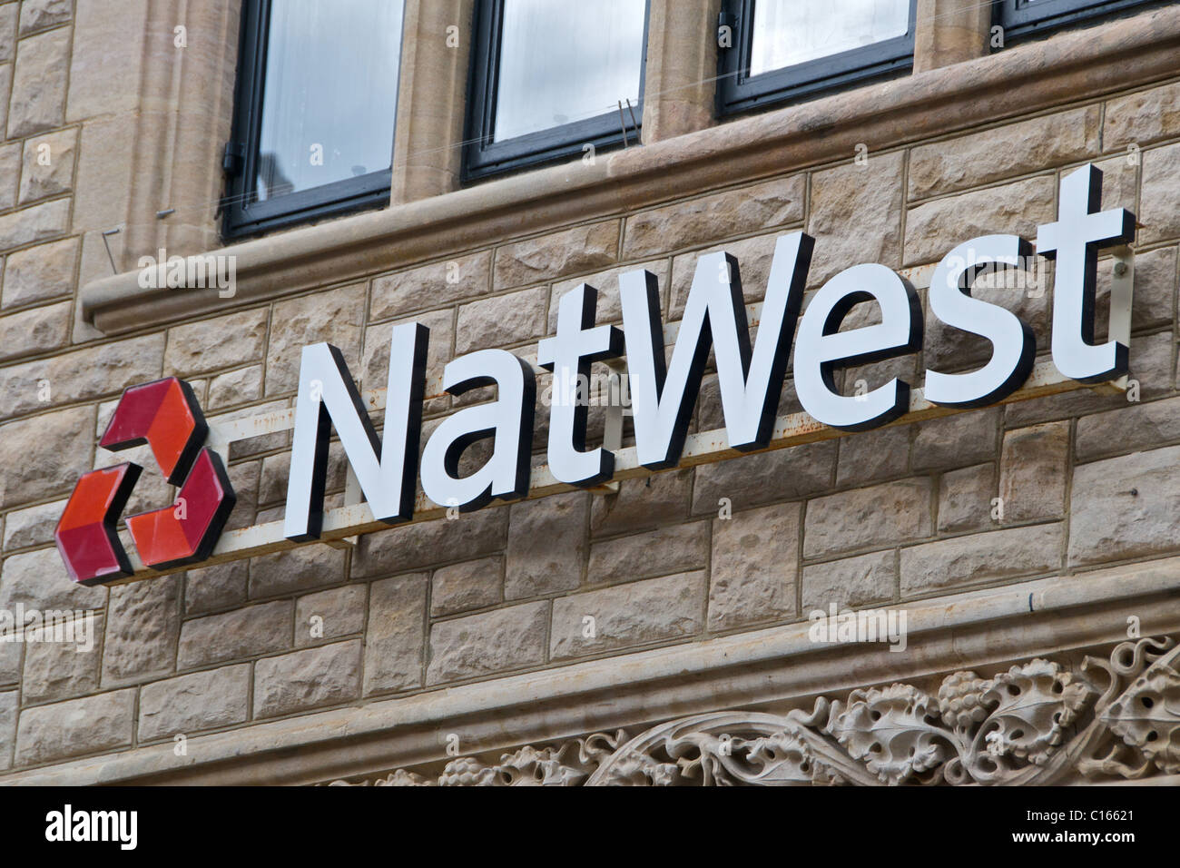 NatWest Nat West National Westminster Bank logo name Stock Photo