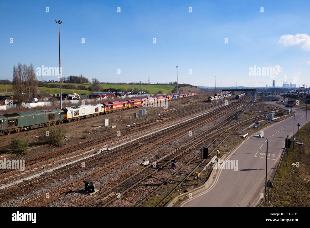 Toton sidings railway yard Toton Nottingham Nottinghamshire England GB UK EU Europe Stock Photo