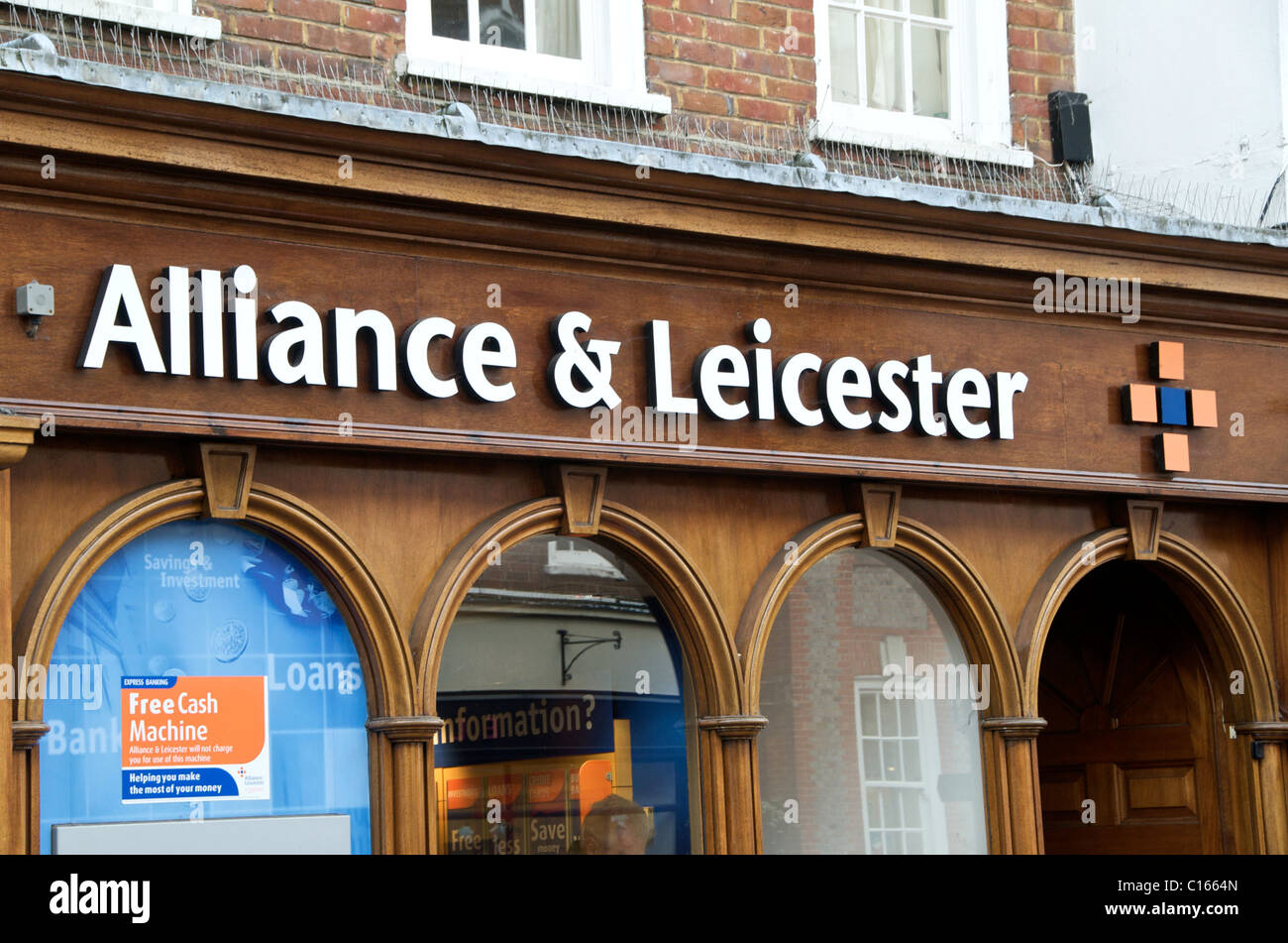 Alliance and Leicester Building Society logo name Stock Photo