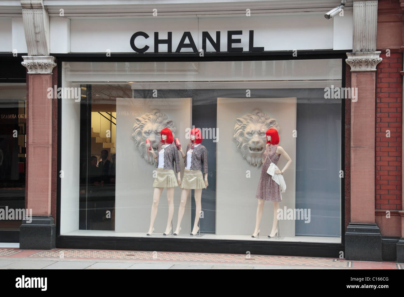 A window display of the Chanel fashion shop on Sloane Street, London, SW1, England. Stock Photo