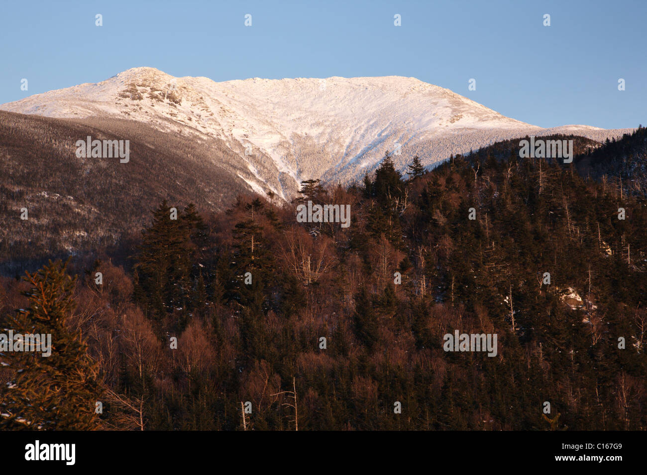 Franconia Notch State Park Mount Lafayette at sunset from Eagle Cliff