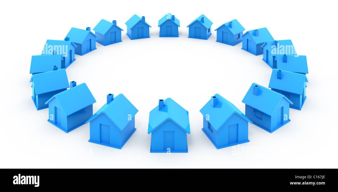 Houses isolated on white Stock Photo - Alamy