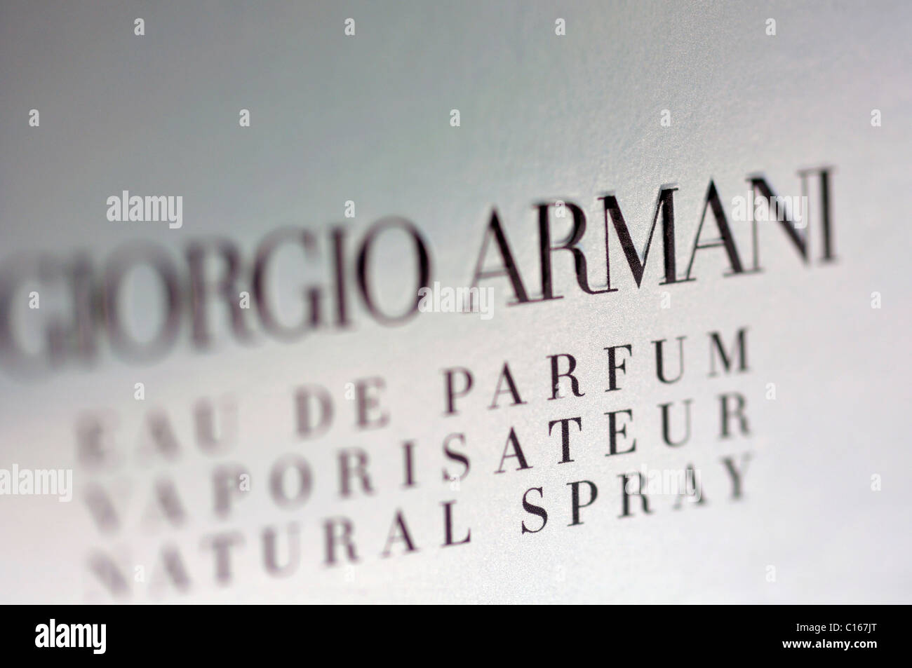 Giorgio Armani perfume box Stock Photo