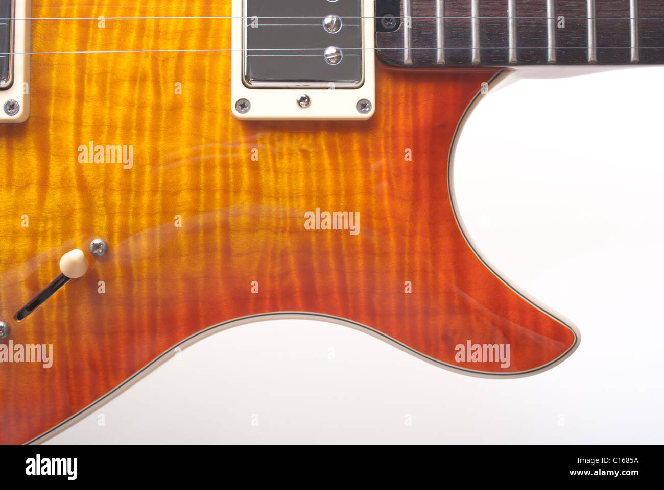 Electric Guitar with maple top, cutout Stock Photo Alamy