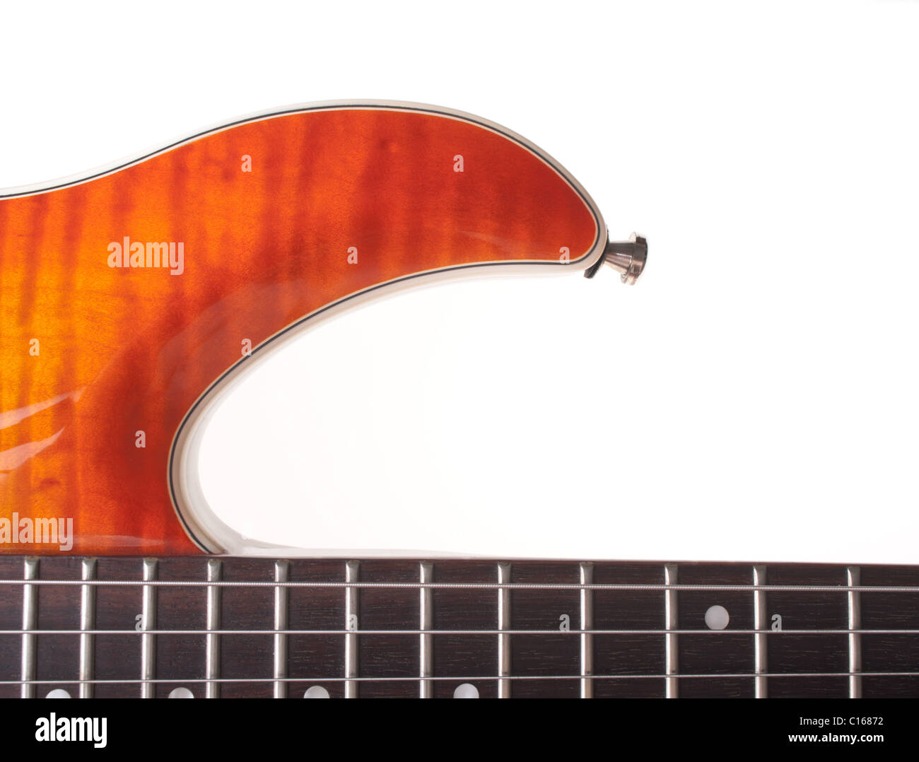 Electric Guitar with maple top, cutout Stock Photo Alamy
