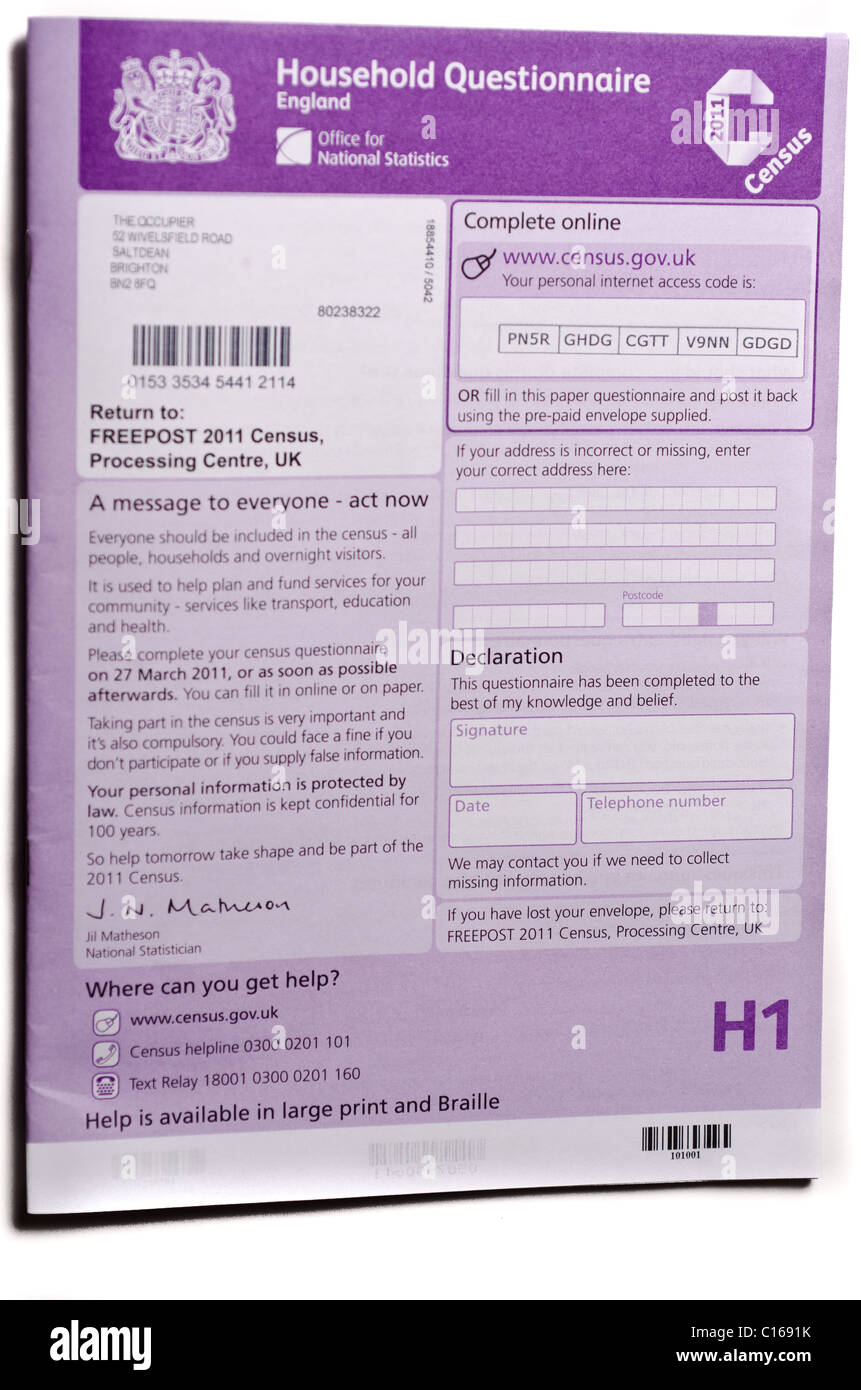 Census 2011 hi-res stock photography and images - Alamy