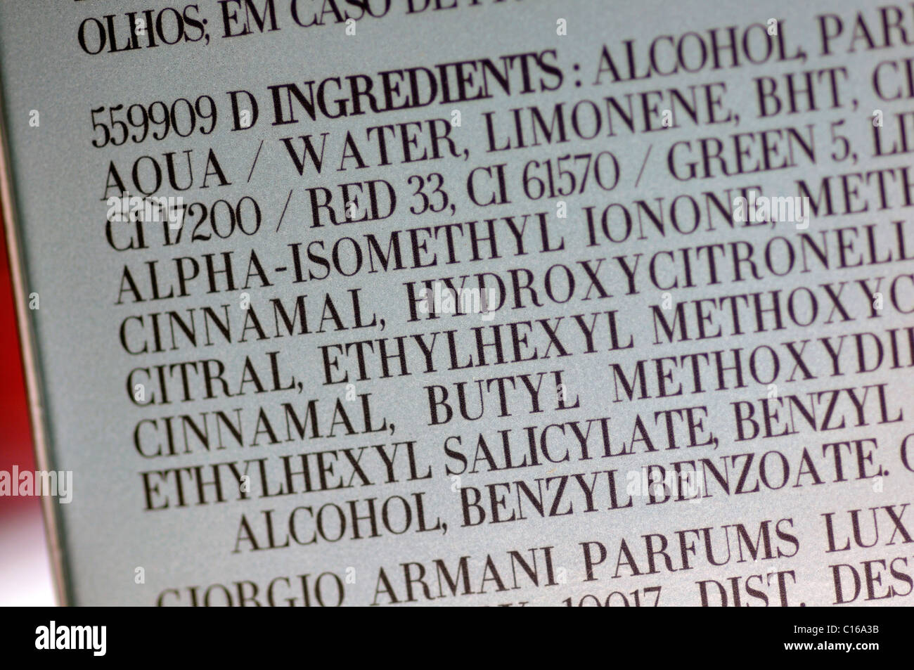 Red 33 ingredients