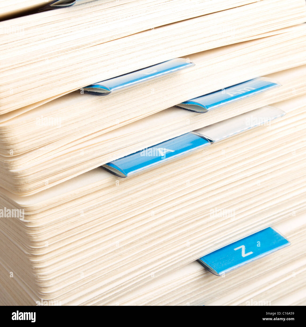 A to Z vintage Rotary Card File close up Stock Photo Alamy