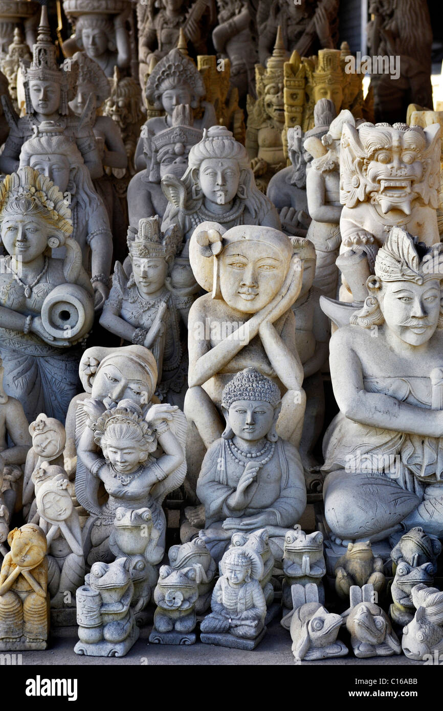 Balinese kitsch statues, Bali, Indonesia Stock Photo