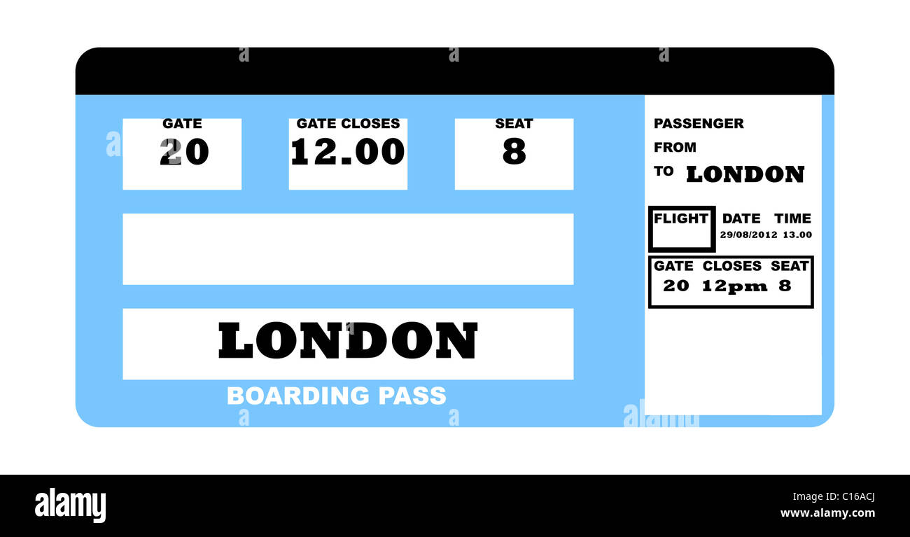 Flight ticket to london hi-res stock photography and images - Alamy