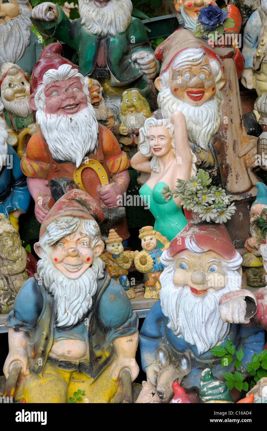 Garden gnomes, ceramic figurines Stock Photo Alamy